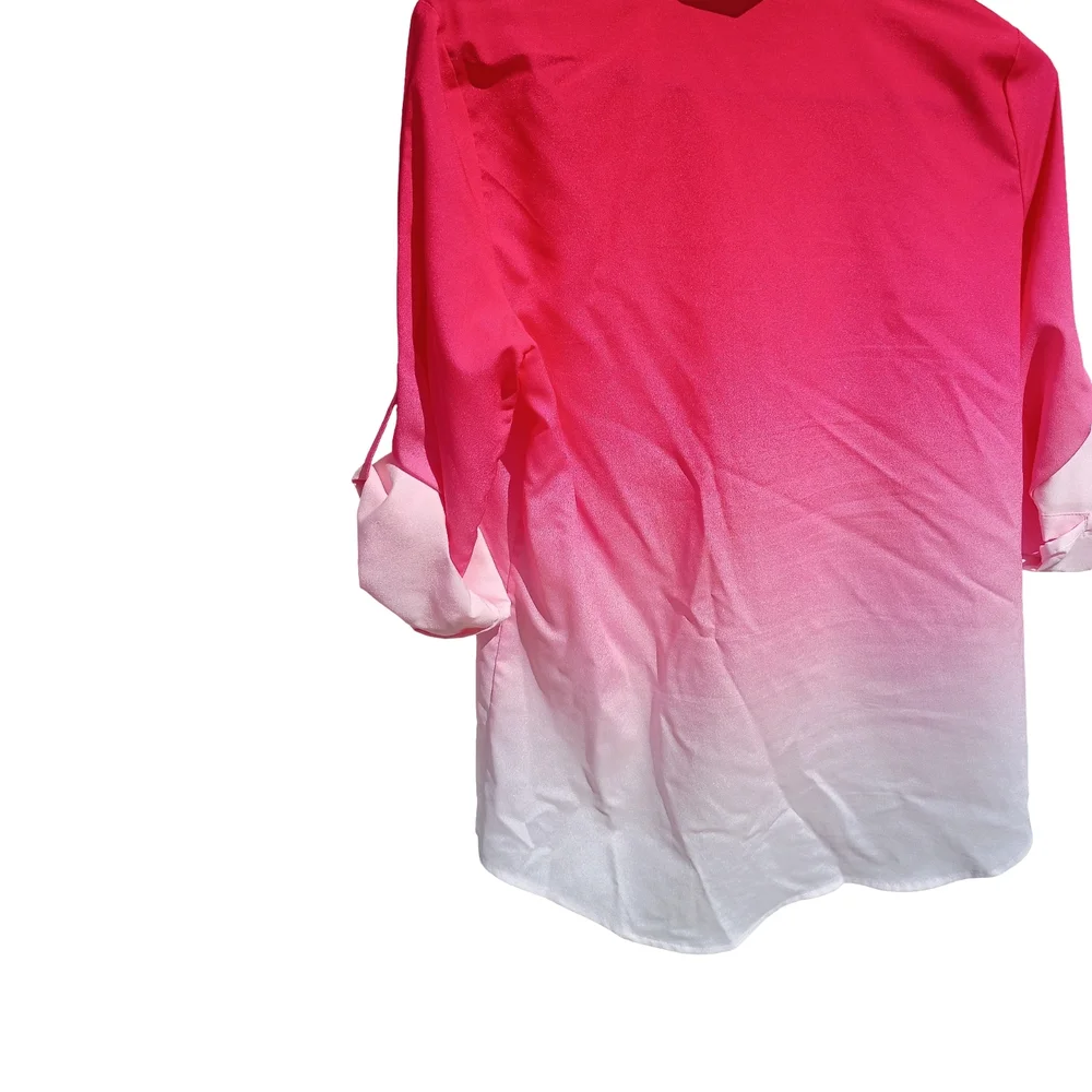 Calvin Klein Pink and White Ombre Blouse - Picture 3 of 4